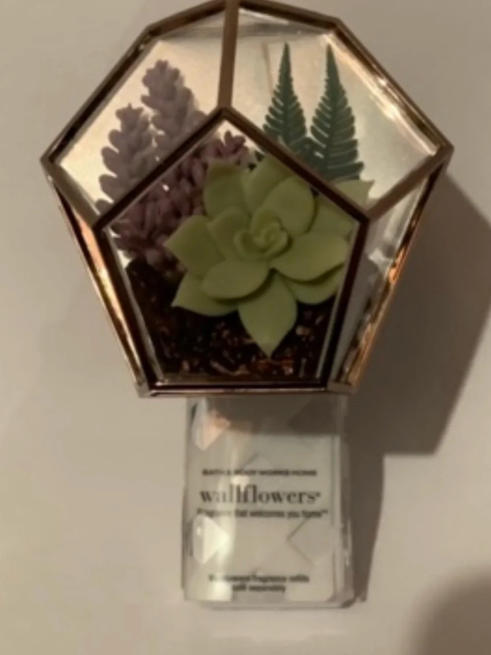 Bath & Body Works Rose Gold Geometric Succulent Wallflower Plug